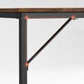 Miniatyrbillede 4 af 6: Skrivebord, computerbord, lille kontorbord, 80 x 50 x 75 cm, arbejdsværelse, hjemmekontor, enkel montering, stål, industrielt design, rustik brun og