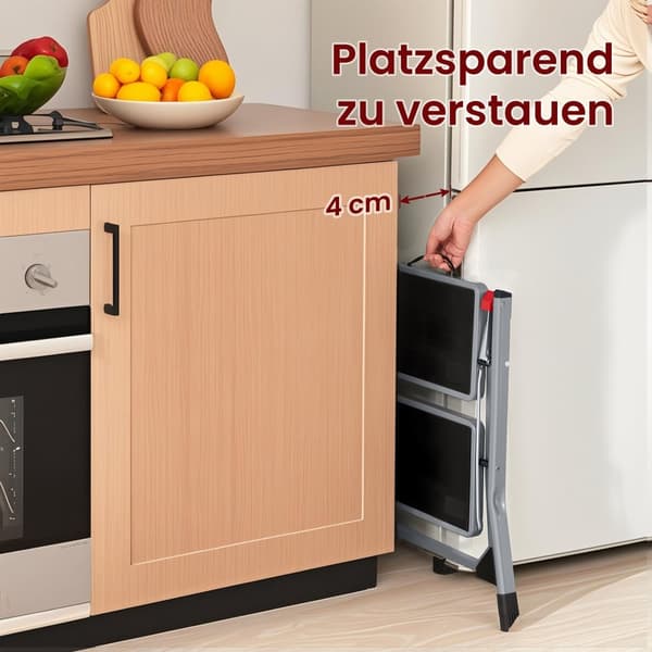 Trappestige, stige med 2 trin, foldetrin