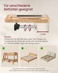 Miniatyrbild 5 av 6: Hängande sängbord med mugghållare naturbeige