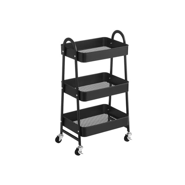 Trolley med 3 niveauer sort