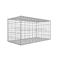 Miniatyrbillede 1 af 6: Gabion GGB155 Stenkurv, gabionkurv, trådhegn, med 5 x 10 cm, fintmasket, rustfrit galvaniseret stål, 100 x 50 x 50 cm, havedekoration, plantemur, søl