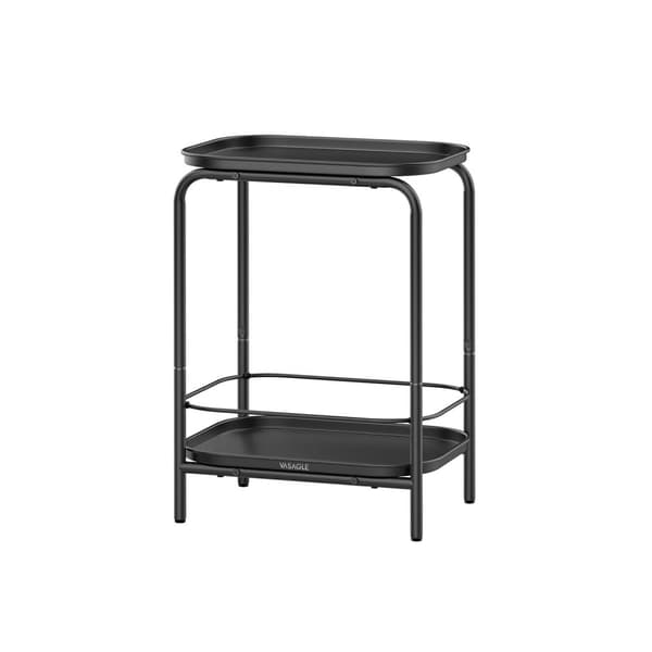 Sidebord med 2 niveauer moderne blæk sort