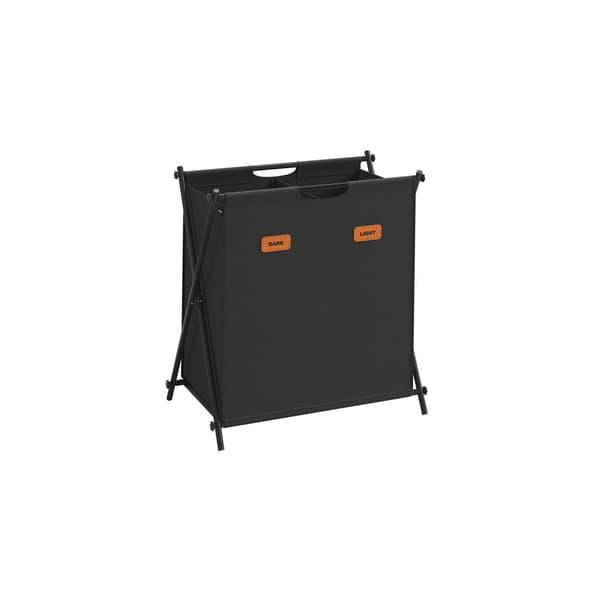 Tvättkorg 115 liter med 2 fack bläck svart