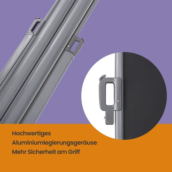 Dubbelsidig markis, 1,6 x 6 m (H x L)
