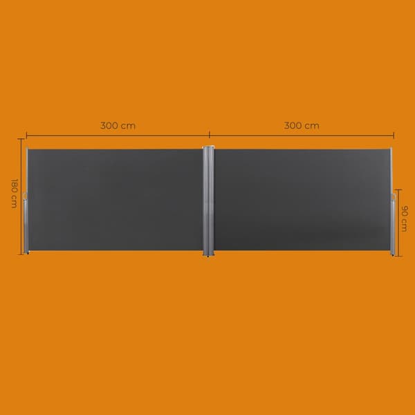 Dubbelsidig markis, 1,6 x 6 m (H x L)
