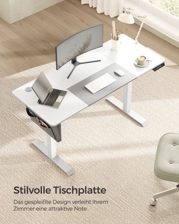 Højdejusterbart skrivebord electric basic white-dove grey