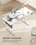 Miniatyrbillede 6 af 6: Højdejusterbart skrivebord electric basic white-dove grey