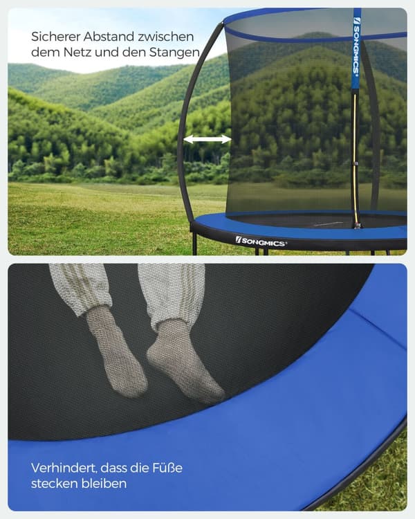 Havetrampolin med net Ø 244 cm
