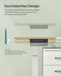 Miniatyrbillede 5 af 6: Højdejusterbart skrivebord elektrisk pastel gul-base hvid