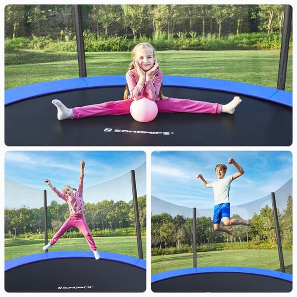 Trampolin Ø 183 cm svart-blå