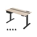 Miniatyrbillede 1 af 6: Højdejusterbart skrivebord 60 x 140 cm greige-sort