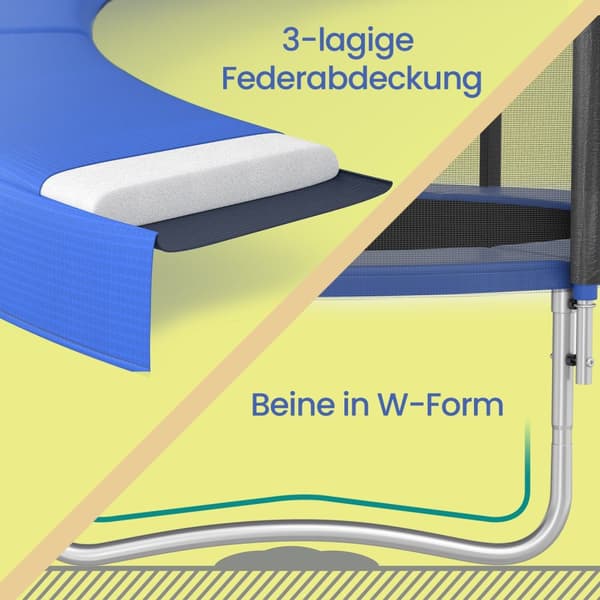 Trampolin 183 cm, havetrampolin, med sikkerhedsnet