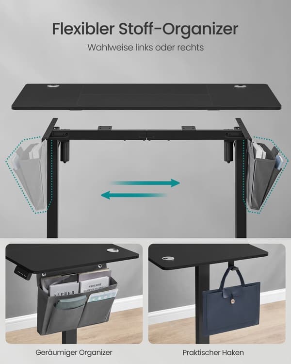 Höjdjusterbart elektriskt skrivbord 60 x 120 x (72-120) cm