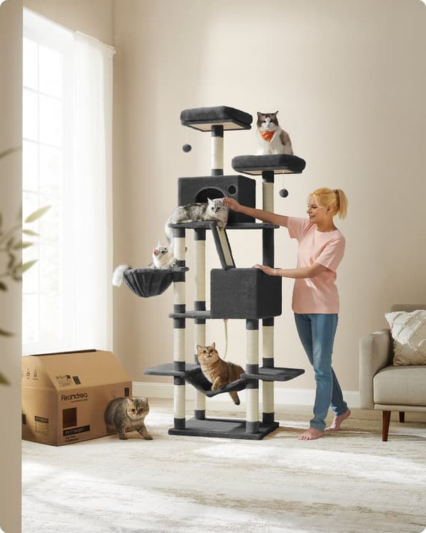 Klösbräda stor 206 cm hög multi-storey bläck svart