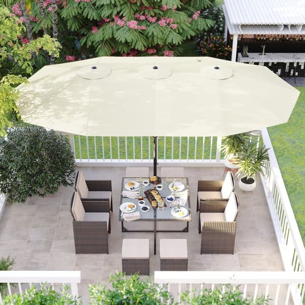 Dobbeltparasol med håndsving