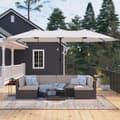 Miniatyrbillede 4 af 6: Dobbeltparasol med håndsving