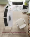 Miniatyrbillede 3 af 6: L-formet computerbord enkel konstruktion ahorn hvid