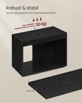 Miniatyrbild 4 av 5: Soffbord set om 3 med förvaringsutrymme ebony svart