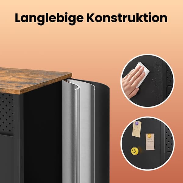 Opbevaringsskab, metalskab, med dobbeltdør
