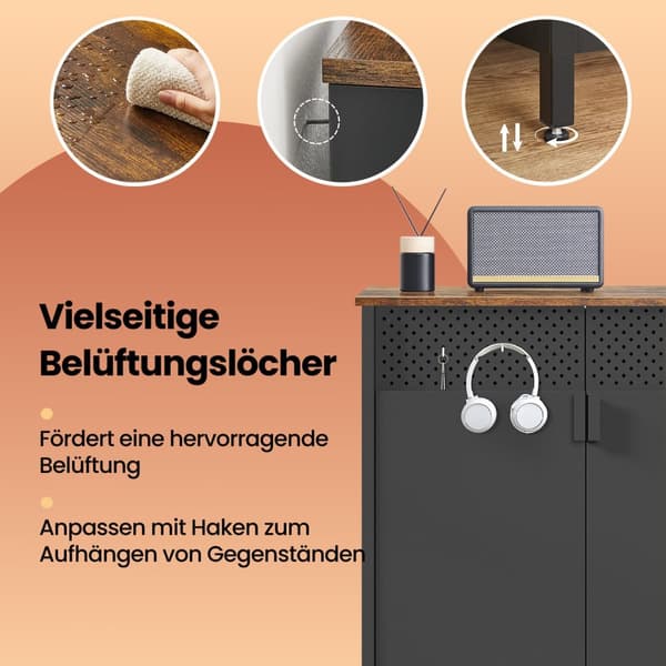Förvaringsskåp, metallskåp, med dubbeldörr