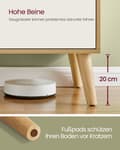 Miniatyrbillede 4 af 6: TV-skab 120 cm langt natur eg farve-cremehvid