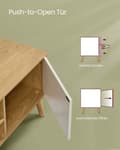Miniatyrbillede 5 af 6: TV-skab 120 cm langt natur eg farve-cremehvid