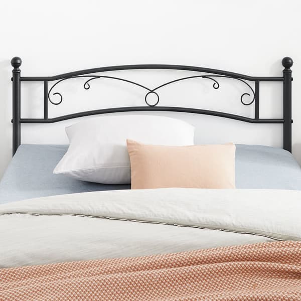 Dobbelt sengeramme Metal sengeramme Passer til 140 x 190 cm madras Gæsteseng Nem montering Sort