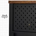 Miniatyrbillede 5 af 6: TV-bord, TV-skab, TV-bord med 3 justerbare hylder, til TV op til 55 tommer, til stue, soveværelse, rustik brun og sort
