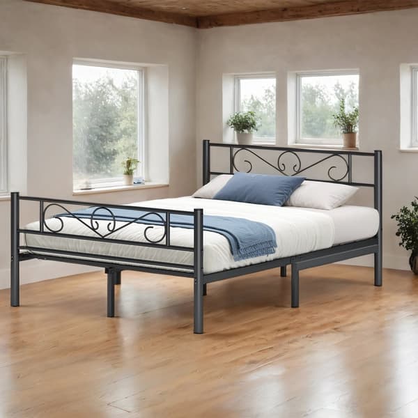 Seng 140 x 190 cm, gæsteseng, dobbeltseng af metal
