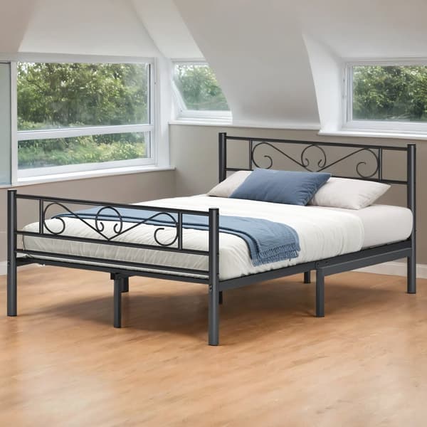 Seng 140 x 190 cm, gæsteseng, dobbeltseng af metal