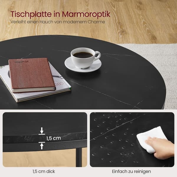 Vardagsrumsbord med glasskiva modern stil marmor-svart-ink-svart