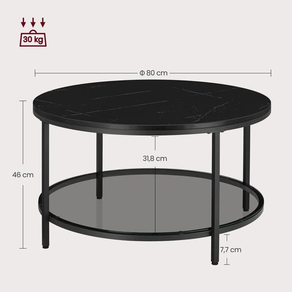 Vardagsrumsbord med glasskiva modern stil marmor-svart-ink-svart