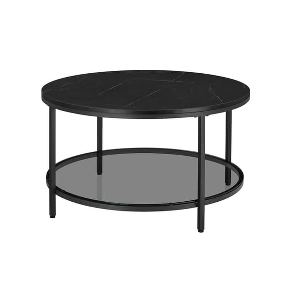 Vardagsrumsbord med glasskiva modern stil marmor-svart-ink-svart