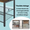 Miniatyrbillede 3 af 6: Knagerække med skobænk, knagerække, 5 hyldeniveauer lavet af spånplade
