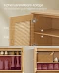 Miniatyrbillede 4 af 6: Skoskab i 3 etager i boho-stil eg beige