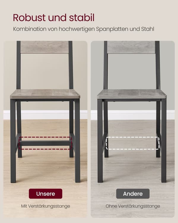 Ruokailutuolit 2 kpl greige mottled matta harmaa