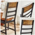 Pikkukuva 4 / 6: Ruokailutuolit, 2 kpl, keittiötuolit metallirungolla, pehmustetut tuolit, pehmeä pehmustettu, ergonominen, ruokasaliin ja keittiöön, vintage ruskea/m