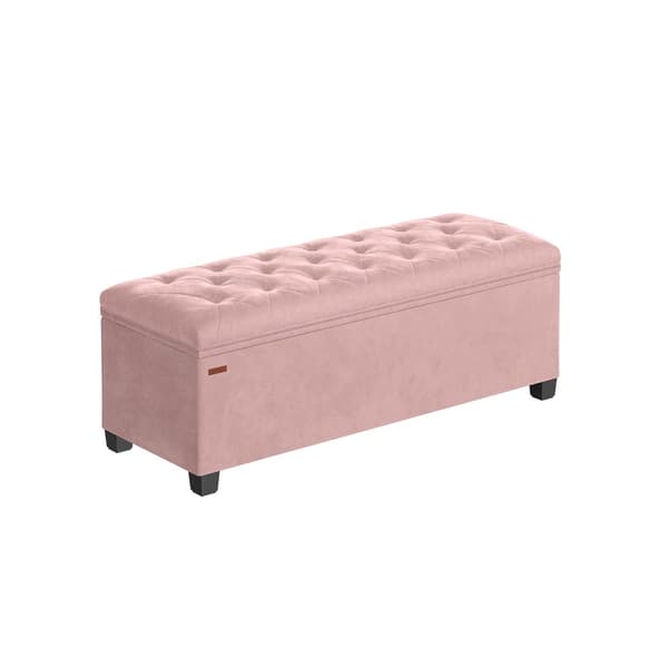 Pall med förvaringsutrymme 40 x 110 x 40 cm pastellrosa
