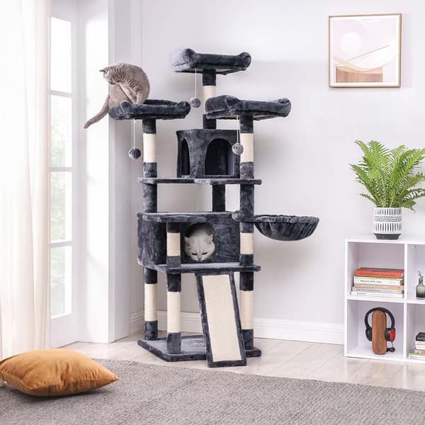 Katträd, XXL kattkoja 172 cm, rökgrå PCT019G01