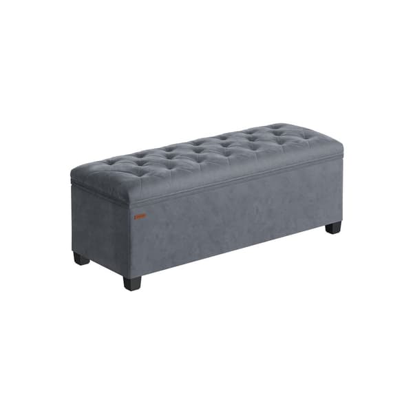 Pall med förvaringsutrymme 40 x 110 x 40 cm skiffergrå