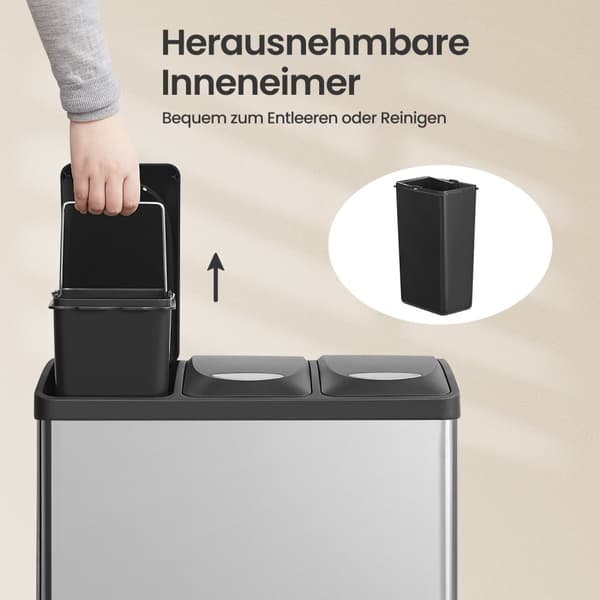 Keittiöjäteastia, 3 x 8 litraa, pieni tilavuus