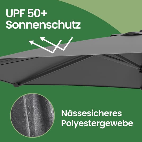 Aurinkovarjo 340 cm, UPF 50+, aurinkovarjo, rantavarjo