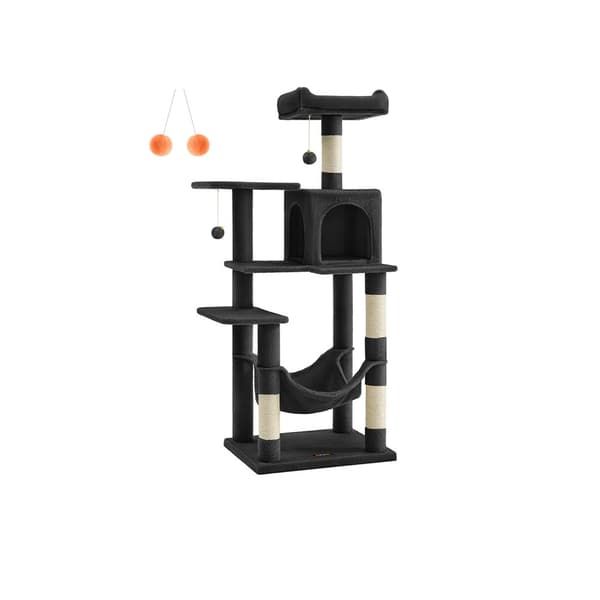 Klösbräda 143 cm hög med 4 klösbrädor bläck svart