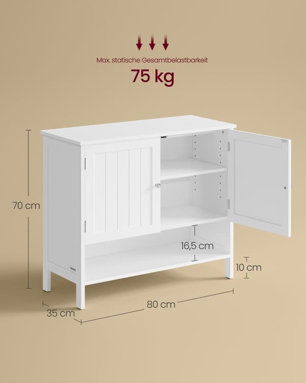 Maalaistyylinen kenkäkaappi 35 x 80 x 70 cm pilvenvalkoinen