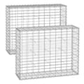 Pikkukuva 1 / 6: Gabionikorit 100 x 80 x 30 cm 2 kpl hopea