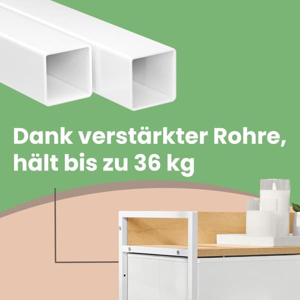 SONGMICS Kommode, skab, 5 stofskuffer med håndtag