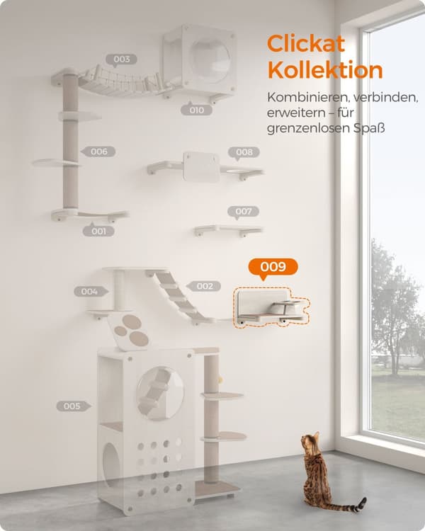 Clickat Collection - No. 009 Kattefoderstation til vægmontering