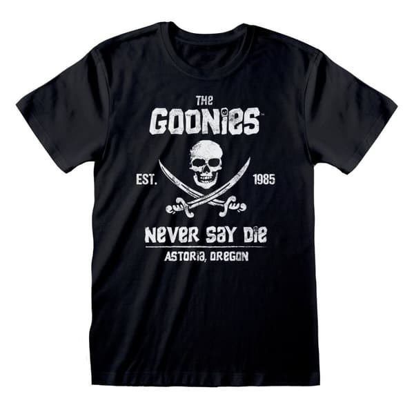Kortærmet T-shirt The Goonies Never Say Die Sort Unisex - M