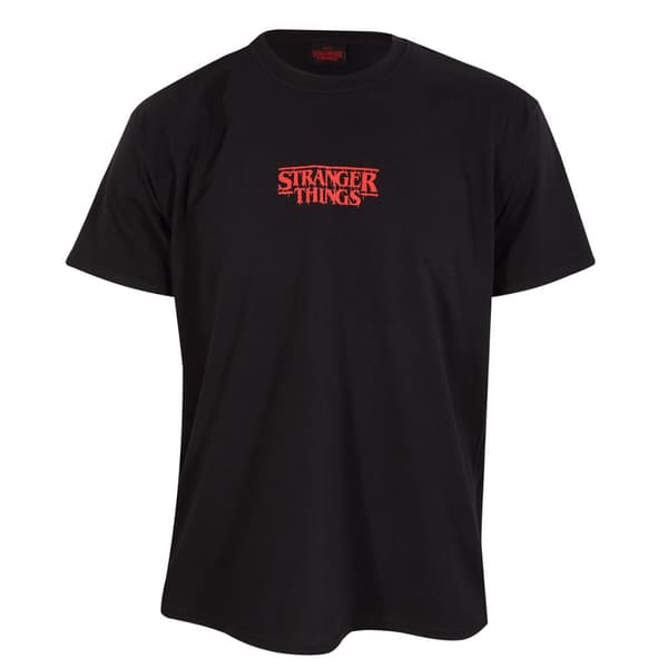 Kortærmet T-shirt Stranger Things Demogorgon Upside Down Sort Unisex - M