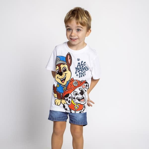 Børne Kortærmet T-shirt The Paw Patrol Hvid - 2 år